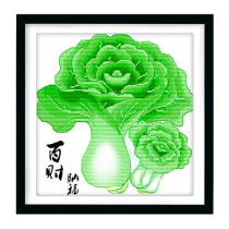 2017 New Diamond painting full of diamond embroidered Cai Nafu living room point diamond cross stitch cabbage restaurant simple small