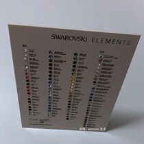 Spot rhinestone color card round Chinese version name hot diamond crystal diamond color card