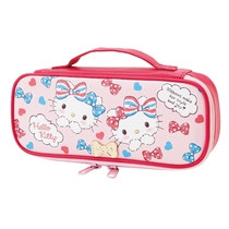 Sanrio HELLO KITTY PU leather handbag (satin with twins)