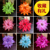 Dance floral headdress hand flower sequined flower performance stage yangko ornaments performance headdress National classical square modern dance