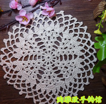 Handmade crochet hook cotton Lace Hollow woven table mat coaster Crochet coaster