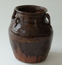 Antique Miscellaneous Folk old objects Glazed pottery water jug Sketching pottery jug Five series pottery jug