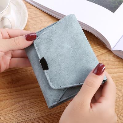 Mini Design e niche bag card short ins clip high-end change small pocket wallet pocket soft leather women two in one