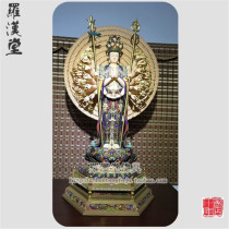Popularity Thousand Hands Guanyin Dunhuang Ancient Color Station with Thousand one thousand Eye on the Divine Hand Carved Buddha Statue of the Divine Cypress of Taiwan