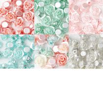 Rose Flowers abs12mm Hand-stitched Flowers Pearl Diy Ornament Accessories Clothing Accessories Wedding loose bead materials