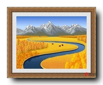 Precision printing * DMC cross stitch kit * Golden Autumn Field (FJ1536)