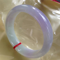Natural Burmese jade bracelet old pit with certificate Violet ICE high-grade wide women jade bracelet