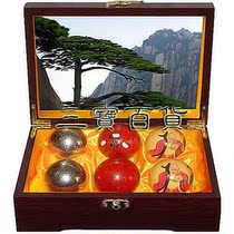 Baoding iron ball to send parents Thanksgiving birthday gift 80th birthday Bulaosong gift box Health ball handball set