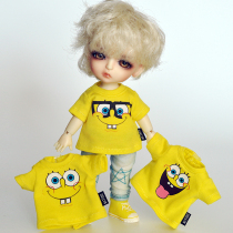 (DOLLYPIE) SPONGEBOB Squarepants Tee Yellow printed T-shirt LATI-Y 8 points BJD cloth frog King