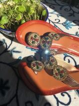 Diamond-set foot cool drag Pakistan handmade heavy industry embroidered beads cool drag Nepal Thailand India exotic style