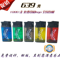 Short Disposable Lighter Wholesale Print Customized Advertising Booking as logo Creative frosted Mini Gas Lighter