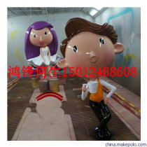 Shop door cartoon shape glass fiber reinforced plastic sculpture cartoon character animation cartoon props