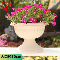 Alice European resin imitation wine glass flower pot frosted green flower pot indoor balcony flower green plant plastic flower pot