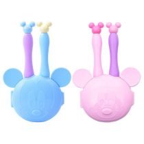 South Korea imported Mickey Minnie cartoon baby children portable travel with boxed noodles stainless steel spoon Fork