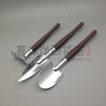 Stainless steel gardening mini three-piece set of multi-meaty small flower shovel shovel rake garden tools