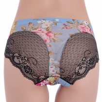 Pink lace mesh one-piece incognito ultra-thin breathable panties for students sexy and sweet