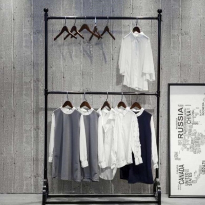 Single Pole Iron Hanger Clothing Store Show Rack New Clothes Brace Plus High Clothing Rack Clothing Cute Hanging Pole