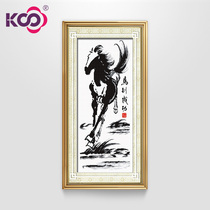 ks cross stitch embroidery new style fresh printed cotton thread living room modern Chinese vertical animal painting horse successful