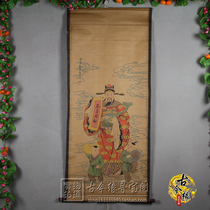 Retro figure figure decoration ornaments antique calligraphy and painting ancient painting Gongxi Fa fortune picture living room hanging painting wall painting wall painting God of wealth