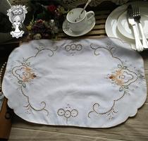 (New dated December New) Foreign trade exports Europe and America Original single polyester cotton hot eye-colored embroidered embroidered dining cushion disc cushion clear cabin