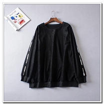 Gugu Homemade Custom Autumn Money Big Code Woman Dress Fat MM200 Haggi Loose Letter Long Sleeve Thickened Sweatshirt