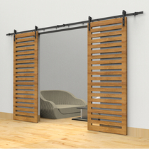 Barn door Interior door Kitchen door hardware American sliding door Track pulley Hanging wheel slide rail Sliding door Hanging rail