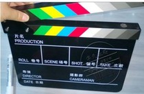 Studio color Chinese and English black field record board for shooting with acrylic clapper board to send white water pen