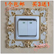   Wall fire sticker high-end acrylic European-style switch cover Switch sticker socket cover Wall decoration Xinyi brand