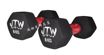 Discounted 8kg dipped dumbbell rubber coated dumbbell exercise arm strength sports equipment vinyle dumbbell