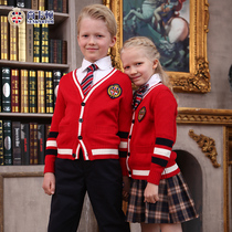 Shankaton 2022 New Boys' Cardigan Cardigan English Kids Knitwear Coat Girls Cardigan Sweater Pure Cotton