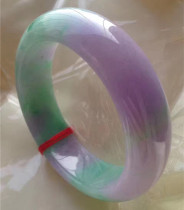 Natural old pit A goods jade bracelet emerald bracelet double color purple charming new style with certificate KK076