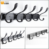 European-style black hole-free coat hook bathroom row hook stainless steel door back hook hotel-style coat hook wall hook