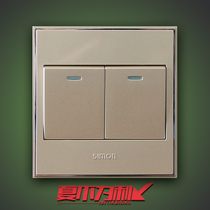 Simon Switch Socket 56 Series Champagne Gold 2 Two single control Double open Single Control 86 Type of panel V51021BY-56