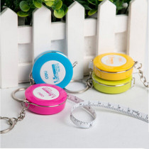 Deri 8213 Candy Color Keychain Leather Tape Measure 1 5 Meter Soft Pull Tape Telescopic Ruler Small Tape