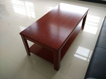  Changsha office furniture guest coffee table veneer paint double-layer long coffee table 1 2 meters single-layer square coffee table