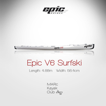 Epic V6 surfski kayaking boat surf sled hard boat marine boat
