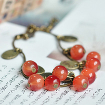Bracelet Female Retro Mori Red Korean Simple Student Sweet Little Cherry Bracelet Romantic hipster