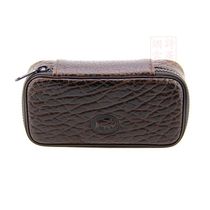 Imported German Martin Wess Martin Wess American Bison skin pipe bag BP9-2 Brown double bucket