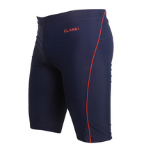 Flying fish swimming trunks Swimming trunks mens long five-point professional quick-drying plus fat plus size sports spa swimsuit Adult equipment