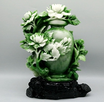 Shoushan stone carving landscape ornaments home jade crafts gifts collection ornaments rich and auspicious
