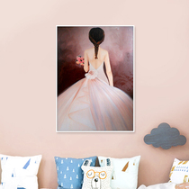 5D Diamond painting cartoon childrens animation diamond embroidery small simple cute bedroom point drill cross stitch full Diamond Girl