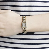 West Iron City Citizen Photokinetic Energy Diamond Diamond Small Gold Dial Square Womens Watch EG2352-52P