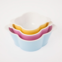 Korea Import Deeuno Brief Health High-temperature-resistant Children Tableware Baby Plastic Complementary Rice Bowls 3 pieces of suit