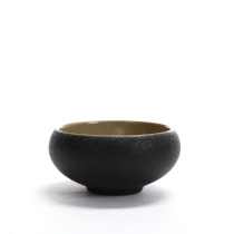 Mingfeng Ceramic Kung Fu Tea set Zen style black pottery Teacup Black glaze small cup Kung Fu Tea cup Personal tea cup Tea cup
