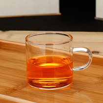 THICKENED GLASS STRAIGHT CUP WITH HANDLE FLOWER TEA CUP DRINKING TEA CUP GLASS TEA CUP KUNG FU TEA SET 100ML