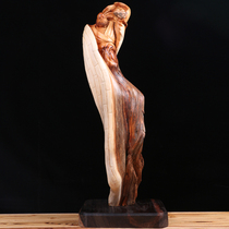 Special carving cliff Cypress root carving boutique Taihang aging material natural wood carving crafts Dharma Buddha statue