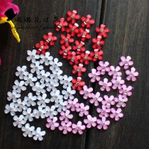 Korean new resin accessories with diamond 5-petal flower handmade DIY hair accessories jewelry accessories Mobile phone shoes sticky diamond 9mm