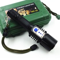T6 flashlight USB charging led strong light flashlight Smart Display outdoor travel Lighting charging flashlight