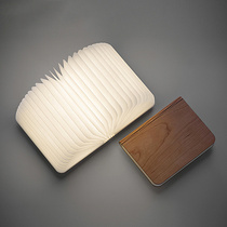  Woody portable portable night light Wooden led folding book light Page turning book light Home decoration creative gift