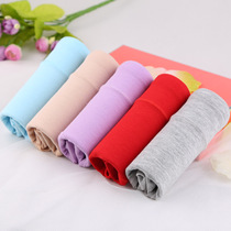 5 Dress Pants Lady Middle Waist Pure Cotton Adolescent Girl Full Cotton Fabric Big Code Sexy no Mark Triangle Underwear